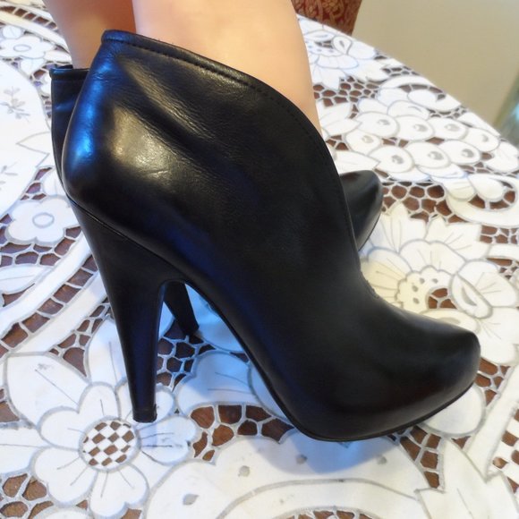 ASH Dune Black Leather Ankle Boots Size 37M - Picture 8 of 14